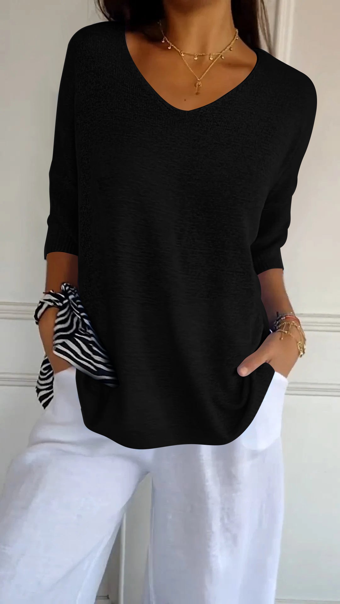 Elegant V-Neck Top