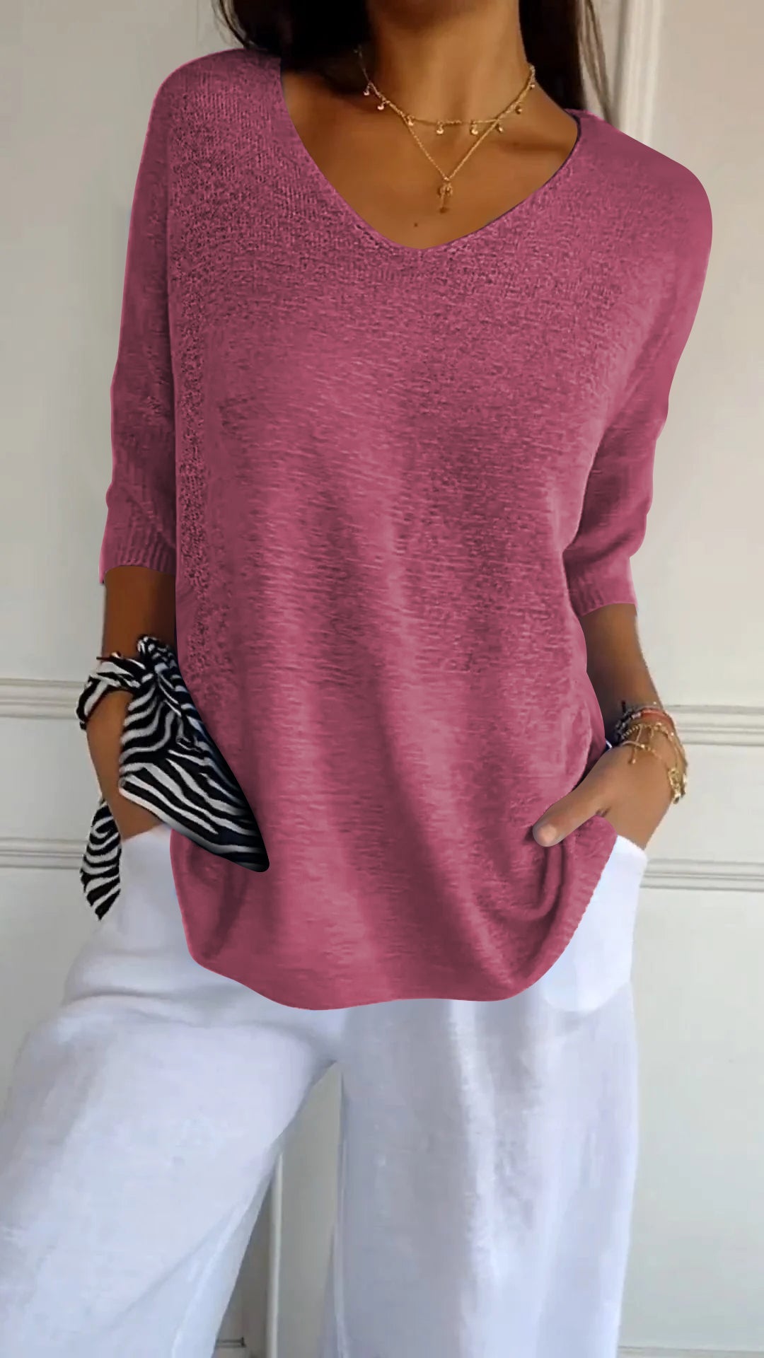 Elegant V-Neck Top