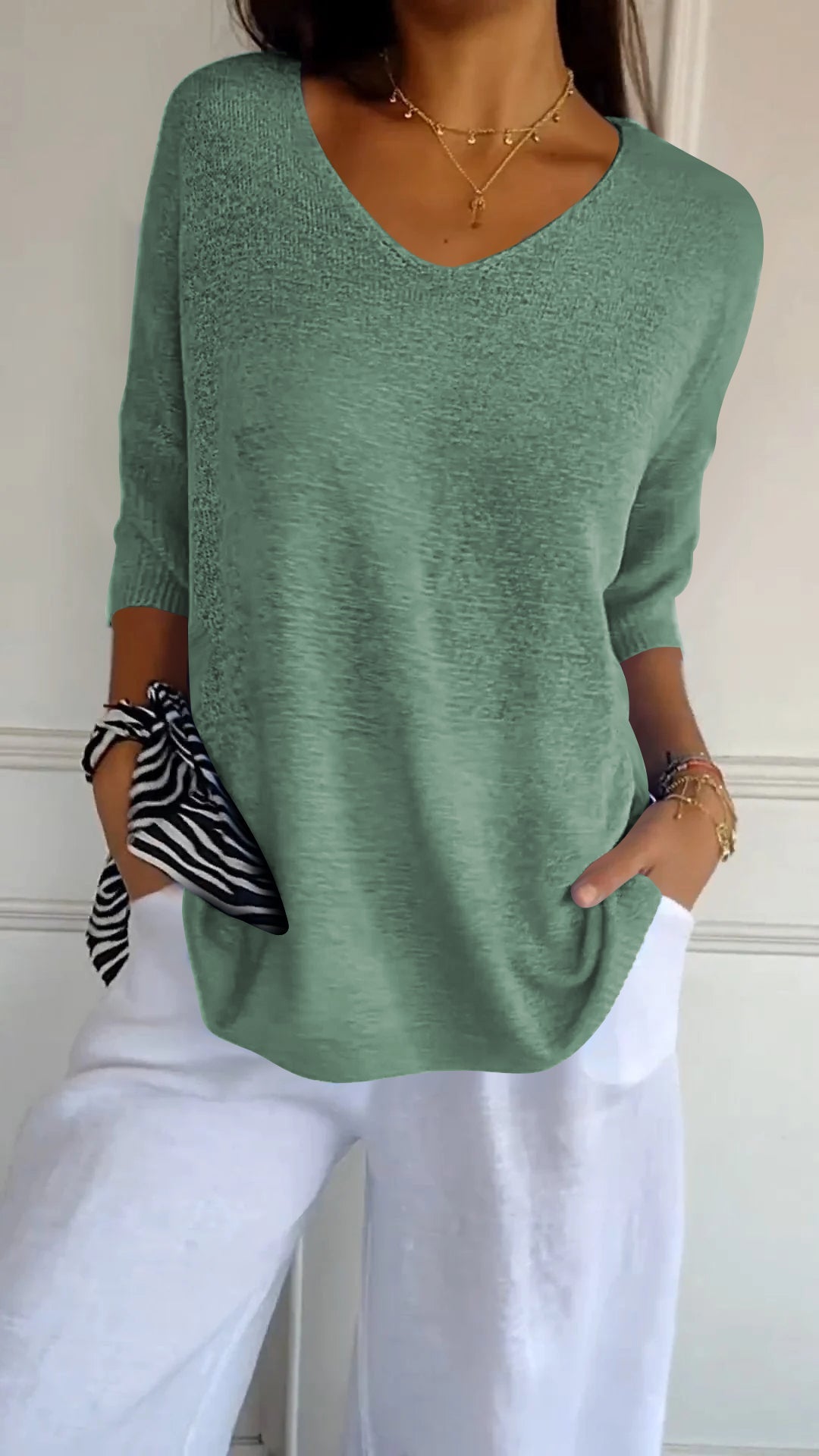 Elegant V-Neck Top