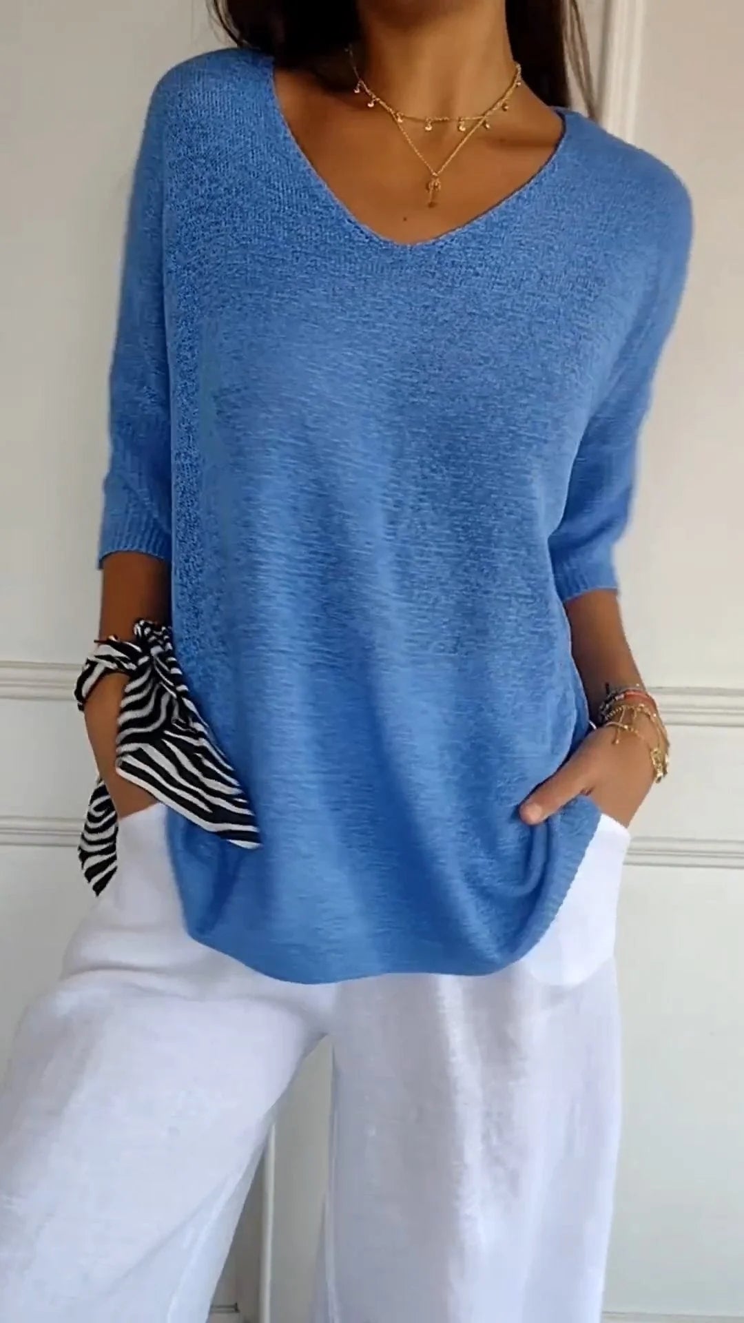 Elegant V-Neck Top