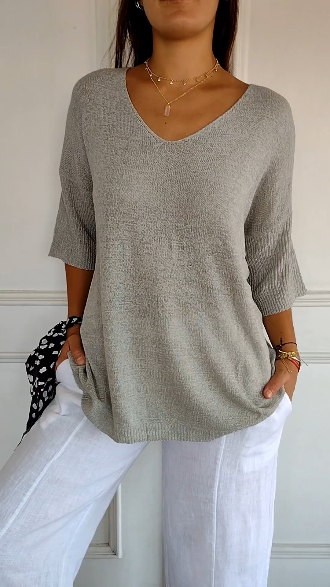 Elegant V-Neck Top