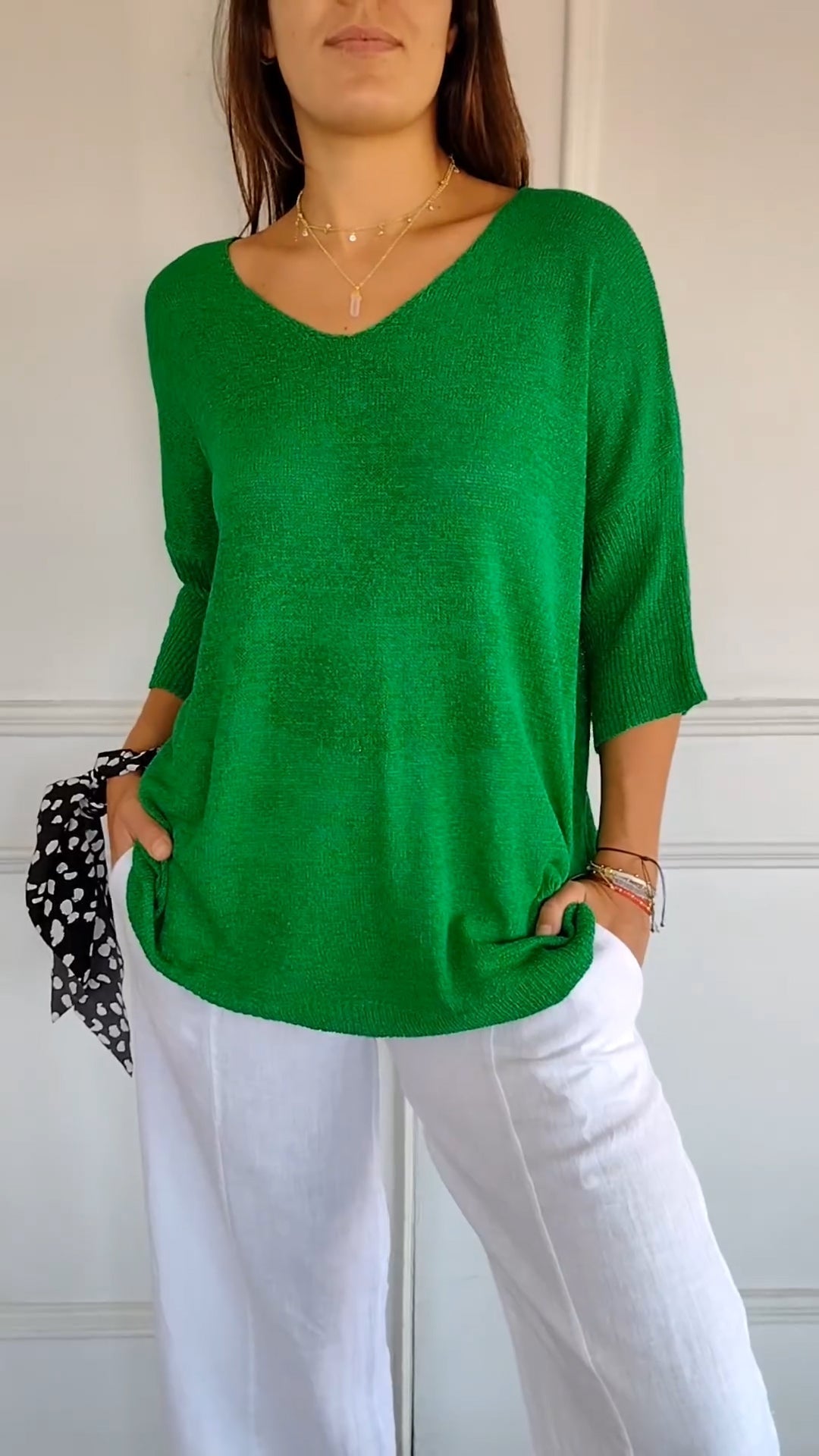 Elegant V-Neck Top