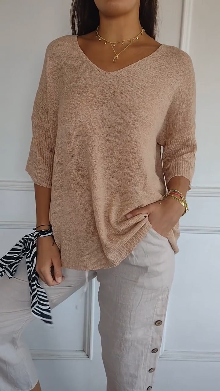 Elegant V-Neck Top