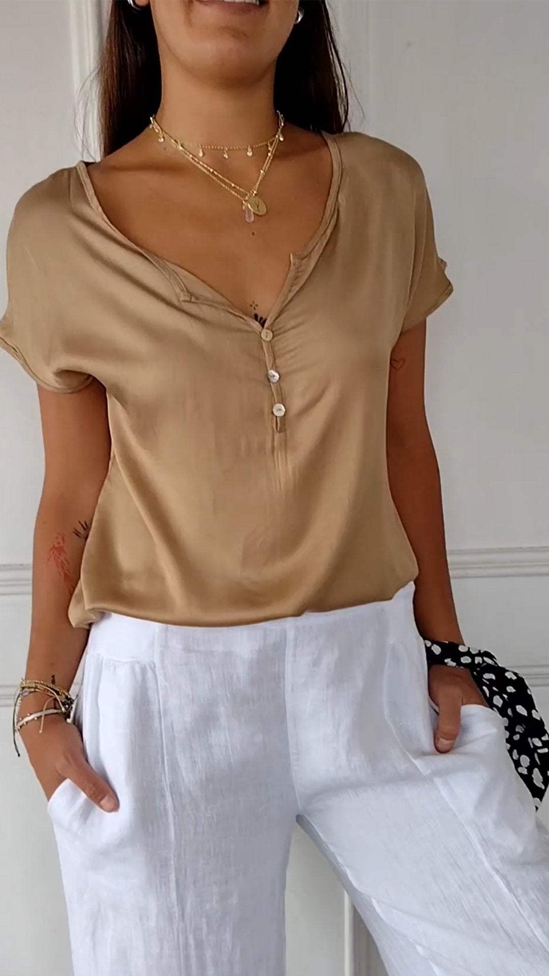 Danique™ | Elegant V-Neck Top