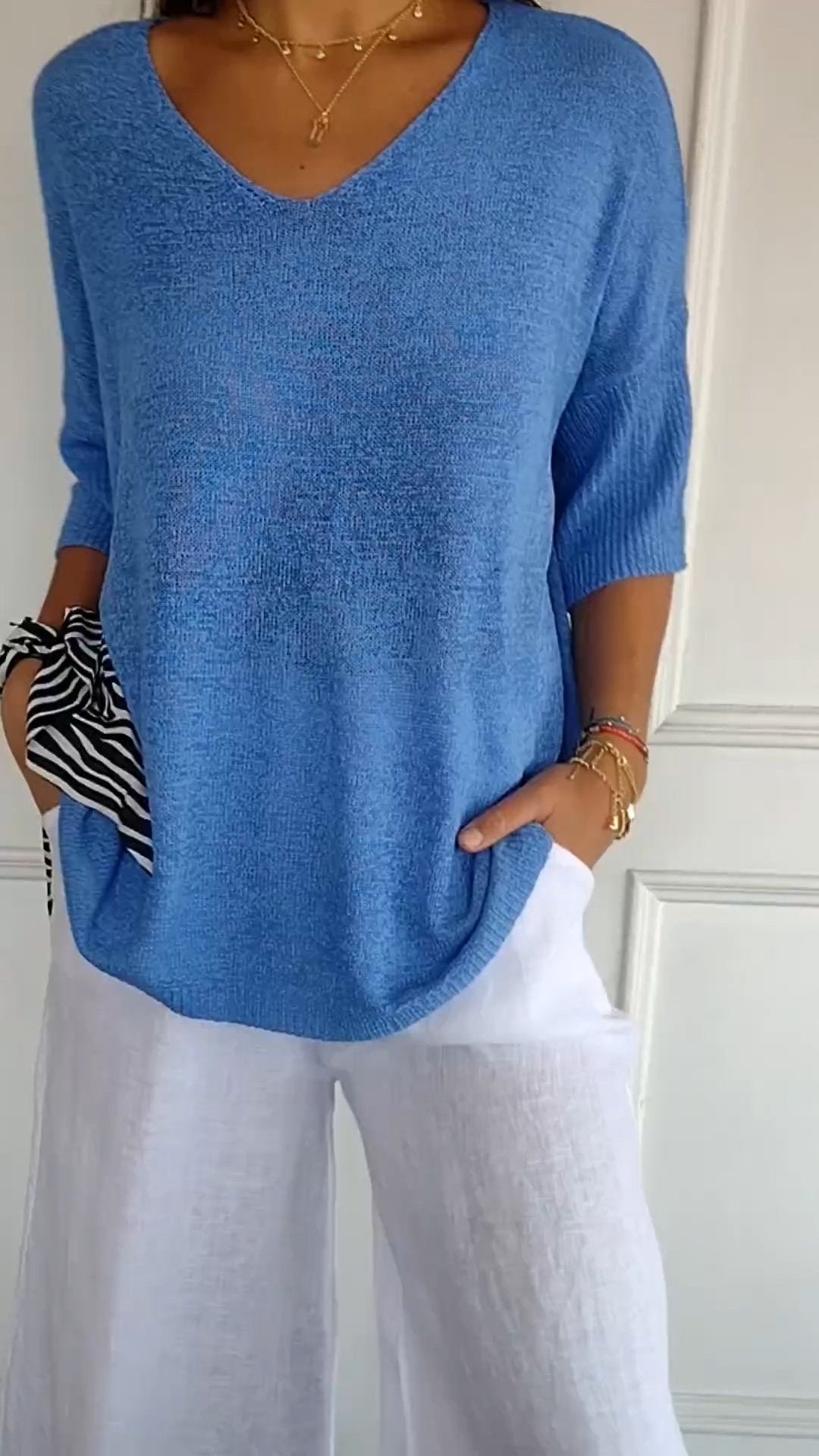 Elegant V-Neck Top